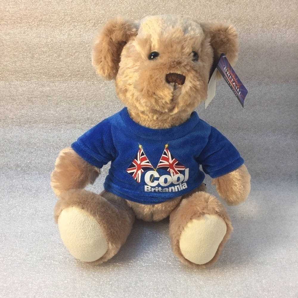 Cool Britannia plush bear in T-shirt